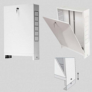 Шкаф коллекторный металлический накладной UNI-FITT 550х651-691х125 
