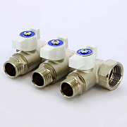 Коллектор UNI-FITT 3/4" 3 выхода 1/2' никелированный 